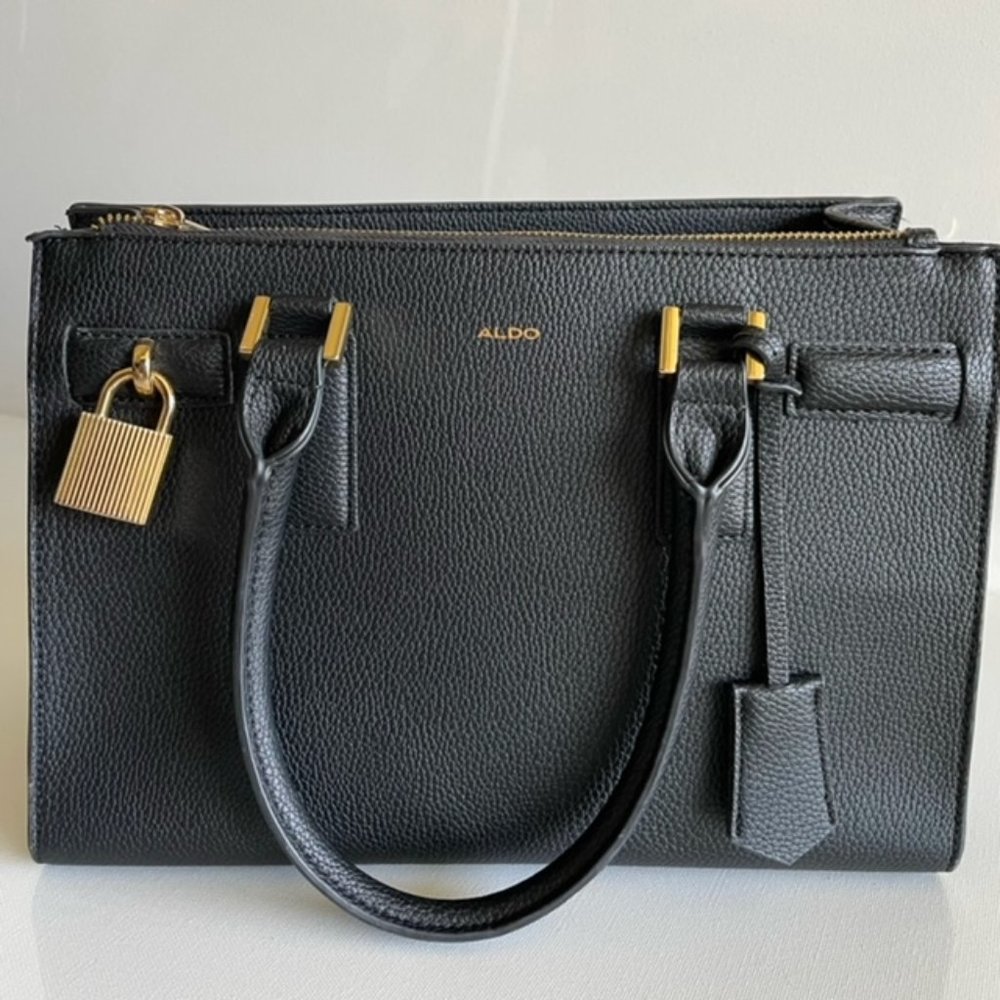 Aldo Black Satchel Handbag and Crossbody Bag